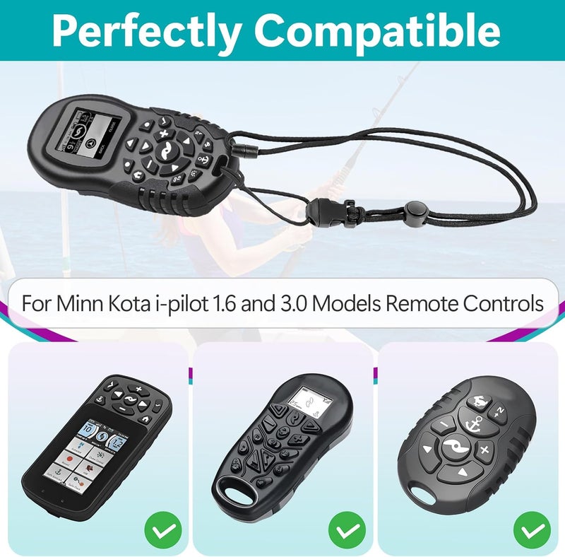 Joworthy 2 Sets 2390800 Remote Trolling Motor Lanyard with Carabiner - Compatible with Minn Kota i-Pilot Remote 1.6/3.0, Replacement Lanyard for i-Pilot Remote - Image 2